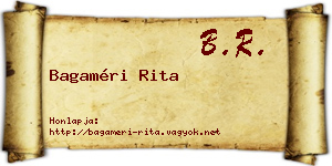 Bagaméri Rita névjegykártya